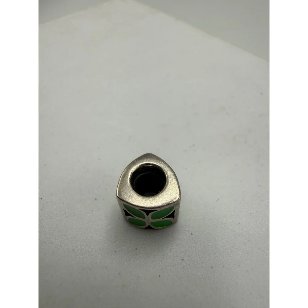 Pandora Sterling Silver Green Enamel Four Leaf Clover Lucky Charm 925 ALE